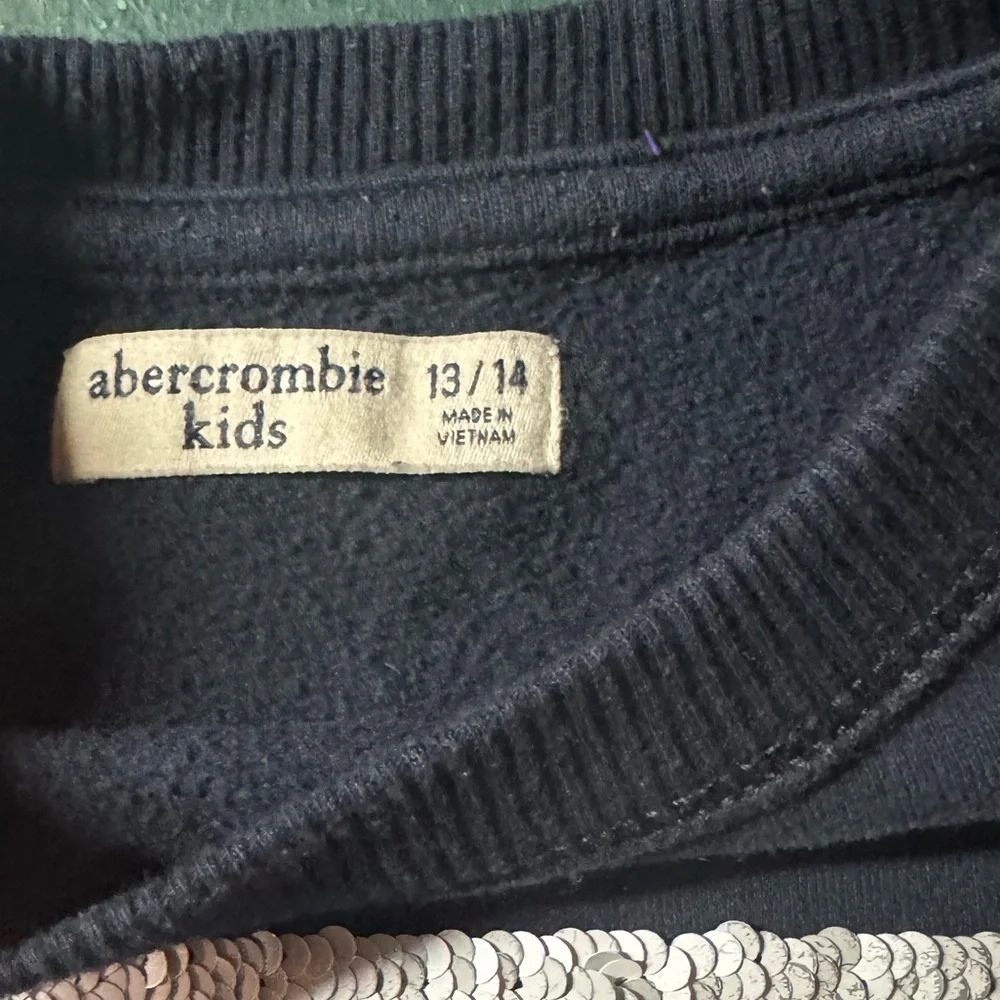 Abercrombie Kids Crewneck sequin sweater. Boys 13/14